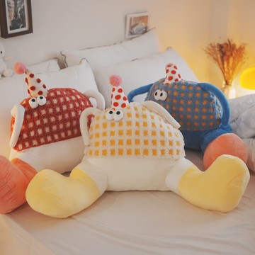 【棉床本舖】怪獸靠枕 尺寸寬45-75cm(腳打開),高36cm(±5%) 可愛造型 觸感柔順 情人節禮物｜生日禮物
