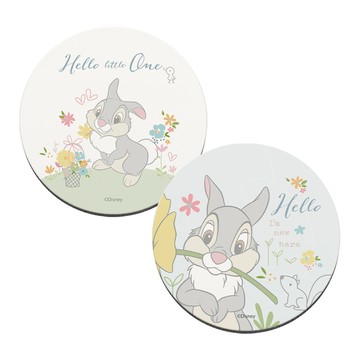 【Disney 迪士尼】軟式珪藻土吸水杯墊-兔子系列 花朵桑普/圓 （2入/組） （10x10x0.5cm） _廠商直送