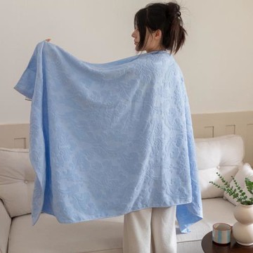 新款歐雅全棉提花大浴巾90*180加大披肩巾沙發護膝毯