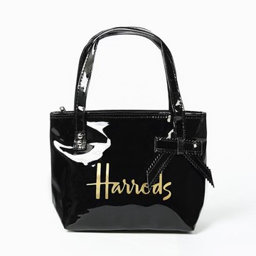 2022新款pvc時尚英倫字母大容量環保購物袋蝴蝶結防水手提包女包