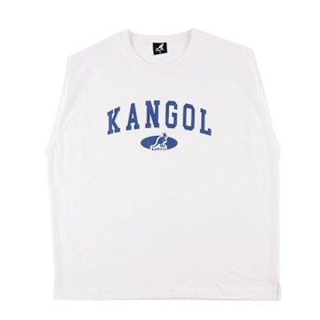 KANGOL 女 寬版背心 白色-6322148200