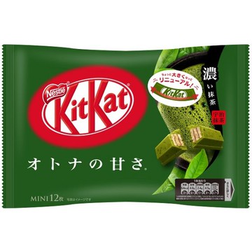 雀巢 12 塊迷你奇巧巧克力 - 香甜濃鬱的抹茶味，適合成人