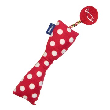 PET PARADISE 寵物天堂 魚點點 帶貓薄荷 寵物玩具 尺寸28.5cm  紅色  1個