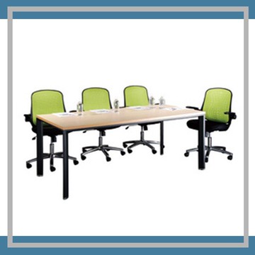 【屬過大商品，運費請先詢問】辦公家具  HF-3×6S 水波紋 會議桌 桌子 休息室 圓桌 洽談桌