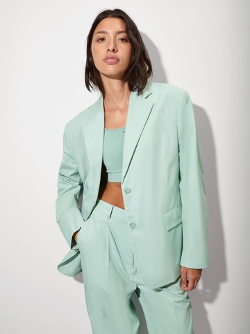PANGAIA - Women's Organic Cotton Oversized Tailored Blazer - Eucalyptus Blue - L L