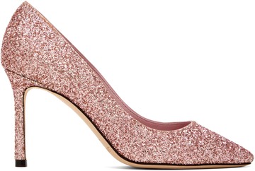 Jimmy Choo SSENSE 独家发售粉色 Romy 85 高跟鞋