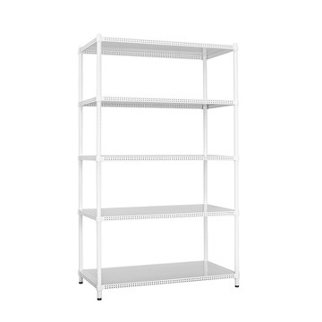 【dayneeds】極致美學 90x35x150公分五層烤白沖孔層架