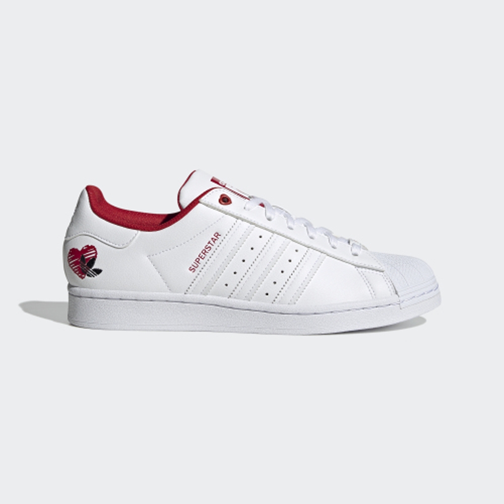 ADIDAS SUPERSTAR 情人節特別款 男女 休閒鞋 白紅