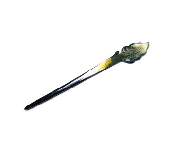 手工天然水牛角髮簪 復古東方髮簪