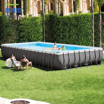 免運 定制 長方形支架游泳水池超大家庭兒童管架游泳池加厚【MYG10251】