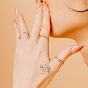 英國PAPERSELF 外星人 UFO 紋身貼紙