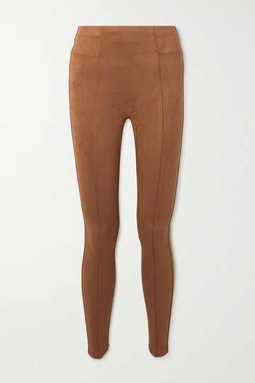 Spanx - Faux Suede Leggings - Tan - 3XL