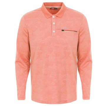 彈力提花POLO衫-纓粉(男264225350)