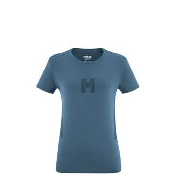 MILLET 女 WANAKA SEAMLESS 無縫排汗短袖上衣 藍 女 短袖上衣 MIV10382N3171