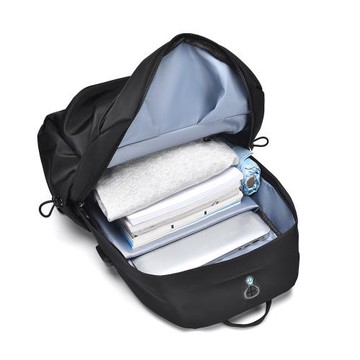 嚴選跨境通勤usb耐磨背包休閑牛津布雙肩包中性防水高中學生弧形