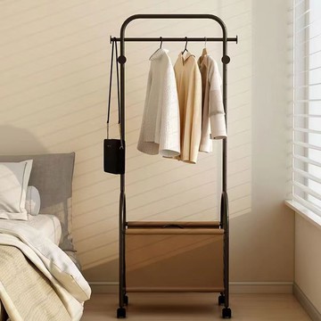 簡易衣帽架立式臥室落地掛衣架衣架移動輕奢家用收納客廳衣服 y8068