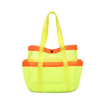 多隔層大容量沙灘包/游泳包-黃綠色 (27×21×25cm)