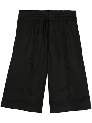 Jil Sander - pressed-crease twill shorts - women - Viscose - 34 - Black