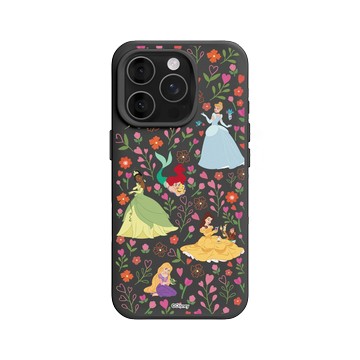 iPhone 16 Pro SolidX 黑 - 迪士尼-公主系列 Disney Princess - 迪士尼公主 - 公主與花