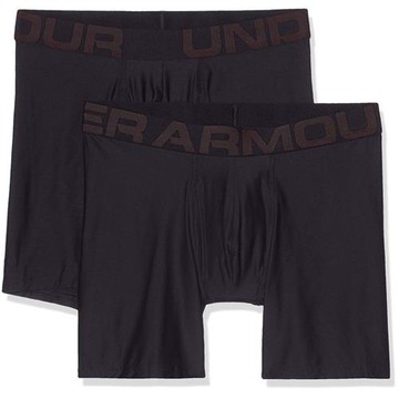 Under Armour 男彈力舒適6黑色四角修飾內著2件組