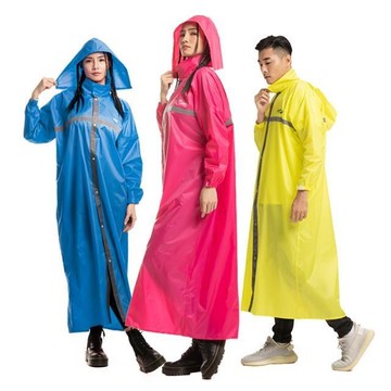 【Homey】彩格前開式連身雨衣