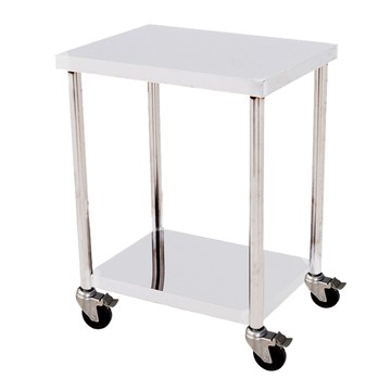 【Abis】客製商品-豪華升級版45X61CM二層430不鏽鋼桌-附煞車輪/料理桌/工作桌/工作台/流理台(1.5尺X2尺)