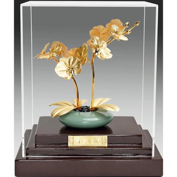 [開運陶源] 純金箔雕塑小櫥窗～【蘭香怡德】