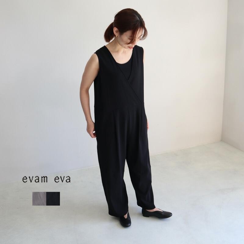 evam eva エヴァムエヴァ コットンオールインワン サロペット 