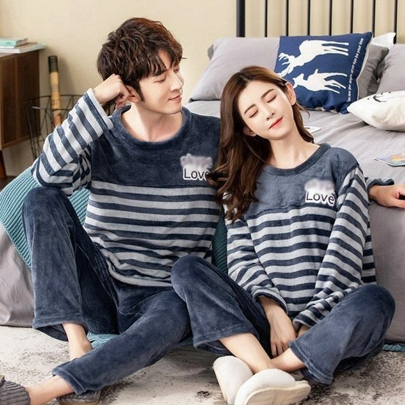 メンズ レディース ボーダー柄 ふわもこ パジャマ 暖かい ペアルック モコモコ ルームウェア 上下セット かわいい 防寒 部屋着 ナイトウェア 通販 Lineポイント最大get Lineショッピング