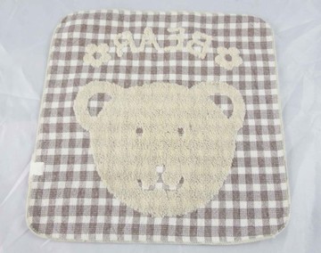 【震撼精品百貨】日本泰迪熊~方巾『格紋-臉』