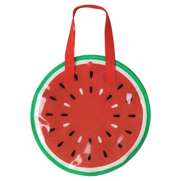 日本 ZOOLAND - 夏日可愛圓形玩水/游泳包-西瓜-紅 (32x32cm)