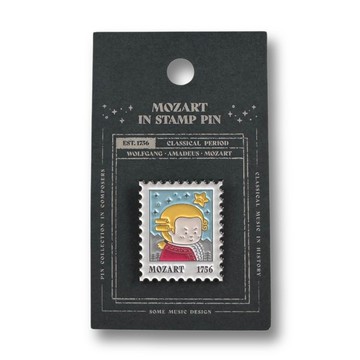 【莫札特】郵票徽章 | 音樂禮品 | 古典音樂