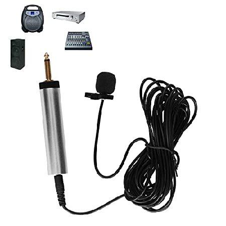 VTOSEN Condenser Microphone Lapel Mic Clip-on Instrument Microphone Portable Wired Mic for Guitar, Sax, Trumpet, Violin, Piano Clear Audio Recordi