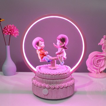 簡約現代藍牙音樂臺燈浪漫床頭燈裝飾擺件送女友閨蜜情人節禮物