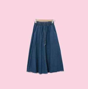 Back to Green-復古丹寧長裙 28-45 腰可穿//ds-07 vintage skirt