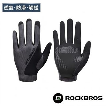《ROCKBROS洛克兄弟》針織全指單車手套 (新品上市/男女適用/防滑手套/單車手套/全指手套/運動/釣魚)