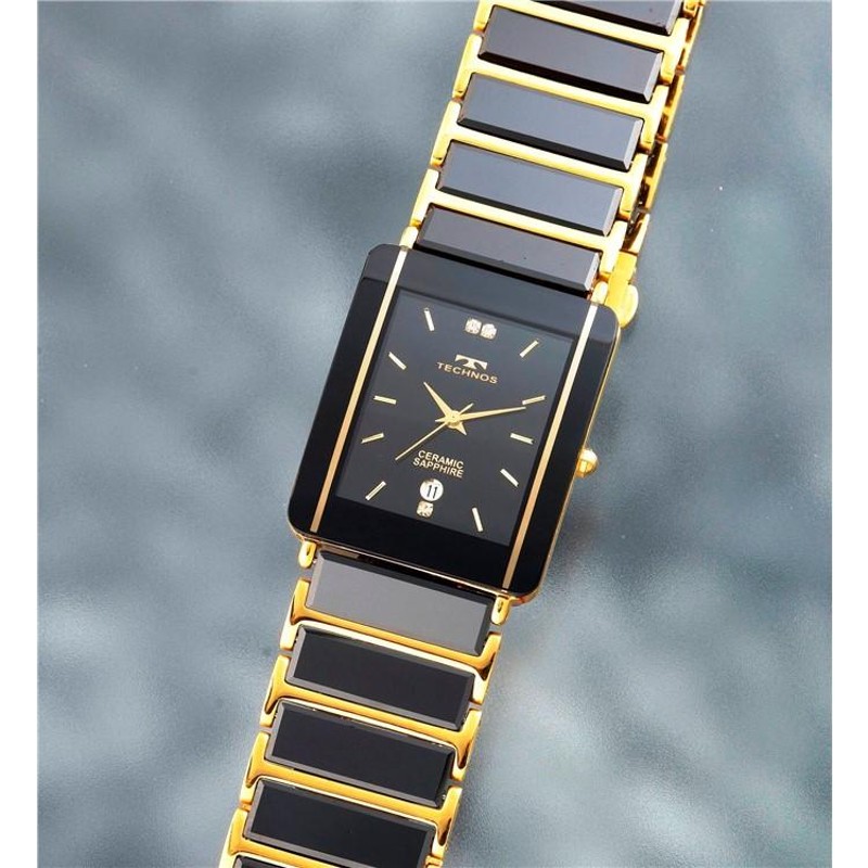 テクノス TECHNOS 腕時計 T9137GB メンズ ステンレス セラミックス ...