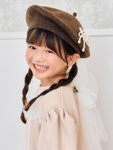 Ribbon Wool Handmade Beret