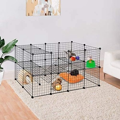 ZENY Pet playpen for Small Animals, 36 Panels Portable Metal Wire Grid Cage