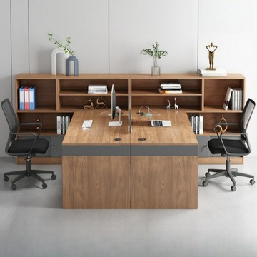 職員辦公桌椅組合簡約現代三人位辦公桌子辦公室財務室屏風辦公桌