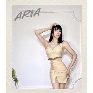 ARIA舞服拉丁舞服女成人新款連衣裙套裝練功服舞蹈吊帶裙子夏R002