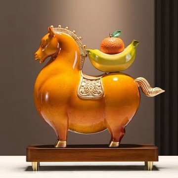 HANACO 馬上成交招財擺件 公司開業大吉裝飾 前臺辦公桌面禮物 馬上成交 招財開業禮