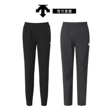 【DESCENTE】迪桑特 男士 涼感彈性運動長褲(黑色/炭灰色)
