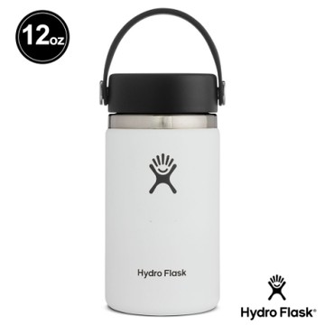 Hydro Flask 官方旗艦 12oz/354ml 寬口提環保溫瓶 經典白