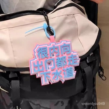 ins抖音小紅書衕款不織佈掛件無紡佈文字掛件搞笑創意包包弔飾 OZQY