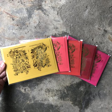 馬年開運卡片/河南開封門神賀年卡Door God/五色任選