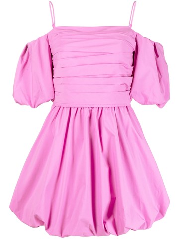 Simkhai - Sanam puff-sleeve mini dress - women - Cotton/Rayon/Polyester/Nylon/Polyester - 8 - Pink