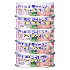 いなば 国産ライトツナスーパーノンオイル 70G×5缶