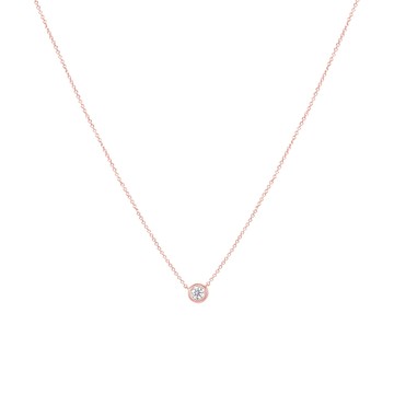 Haute｜圓鑲鑽石 18K 金項鍊（可刻字）