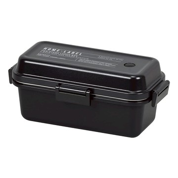 珍珠金屬 竹蓋便當盒 D-6783 600ml  黑色  1個